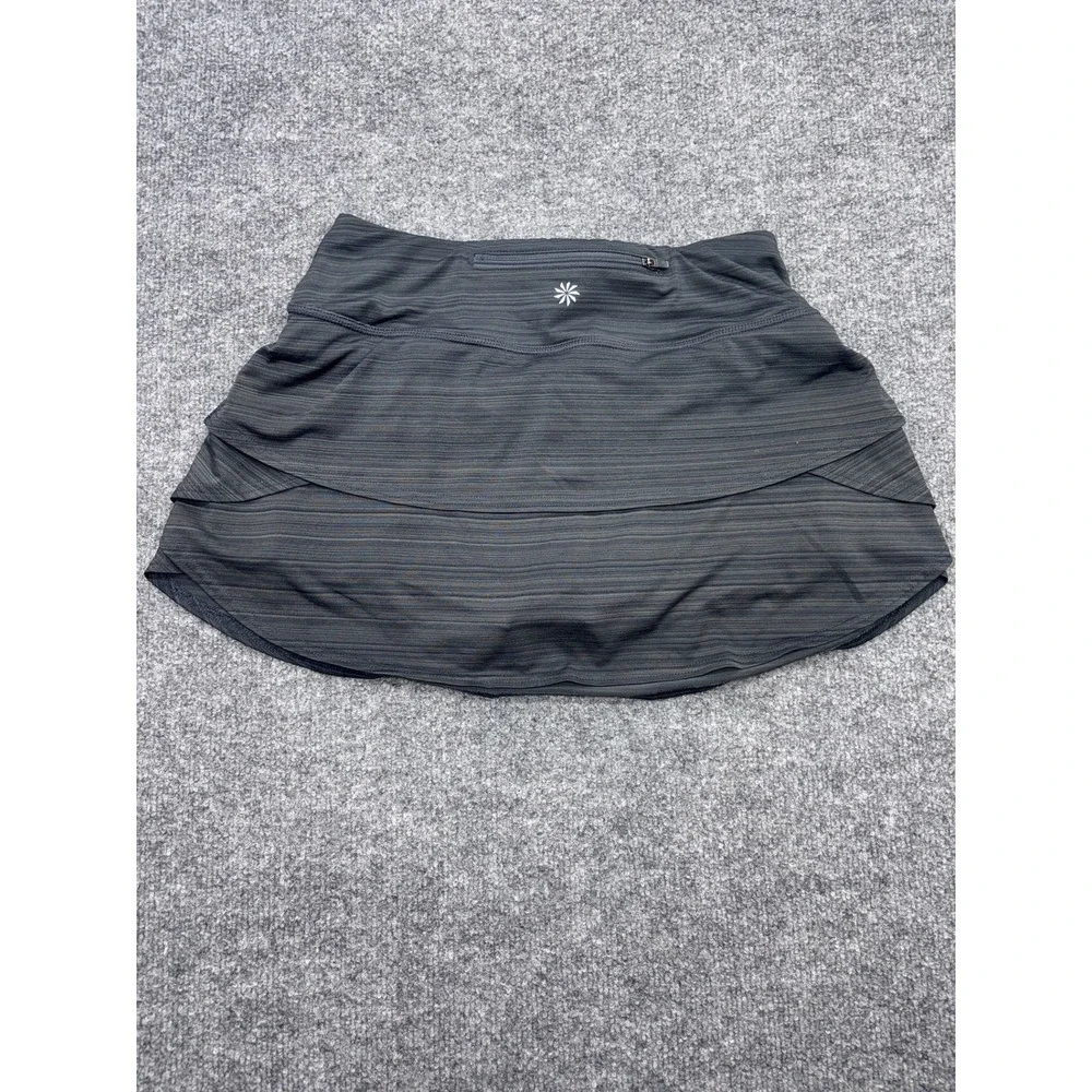 Athleta Womens Gray Space Dye Tiered Ruffle Running Tennis Skort Size S Small - Picture 4 of 4